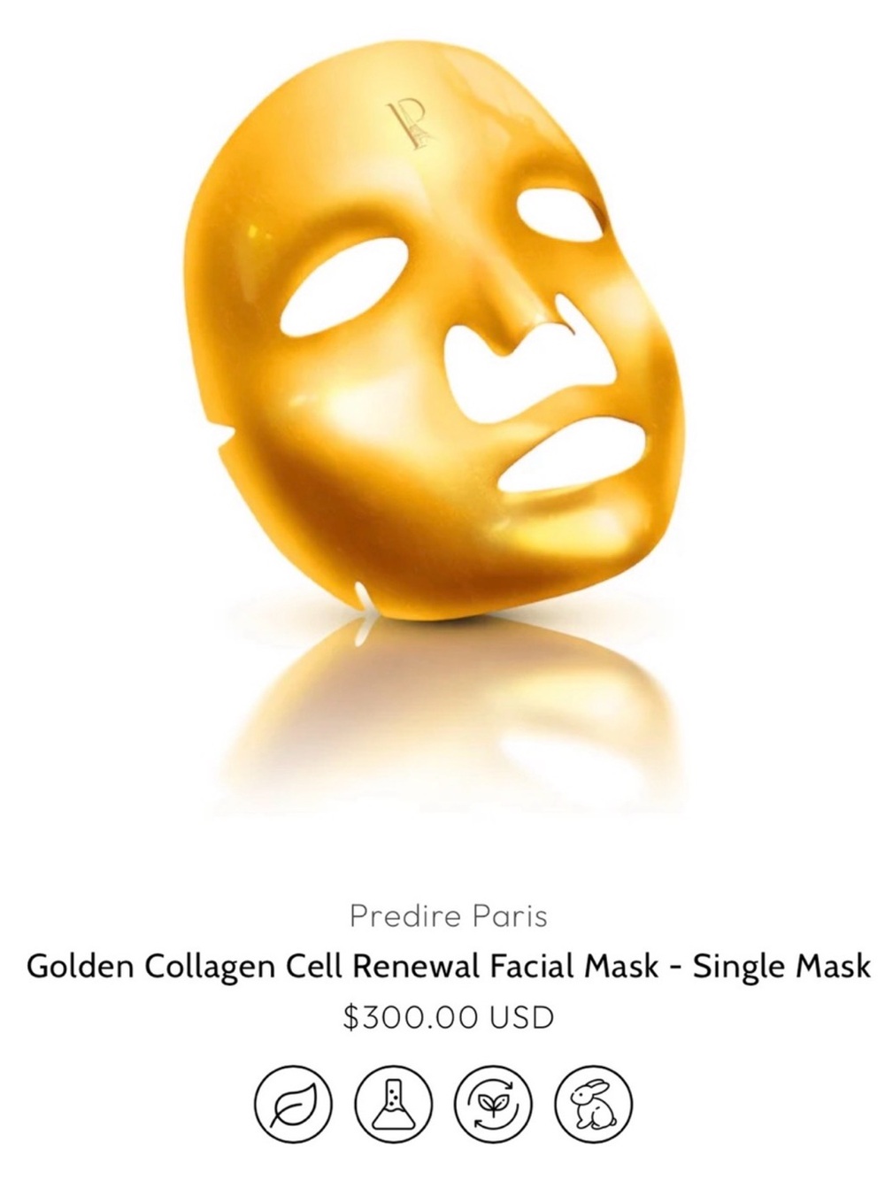 Golden Collagen Cell Renewal Facial Mask Prédiré